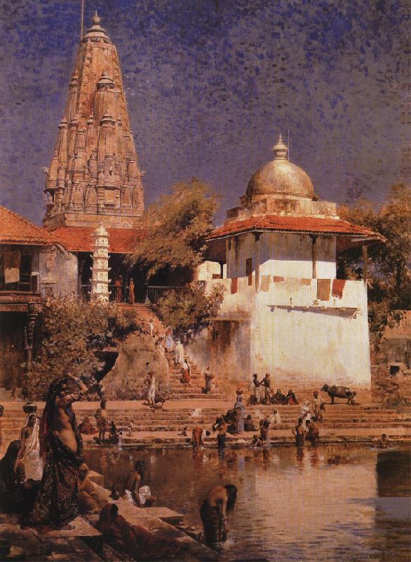 Edwin Lord Weeks The Temple and Tank of Walkeshwar at Bombay Germany oil painting art